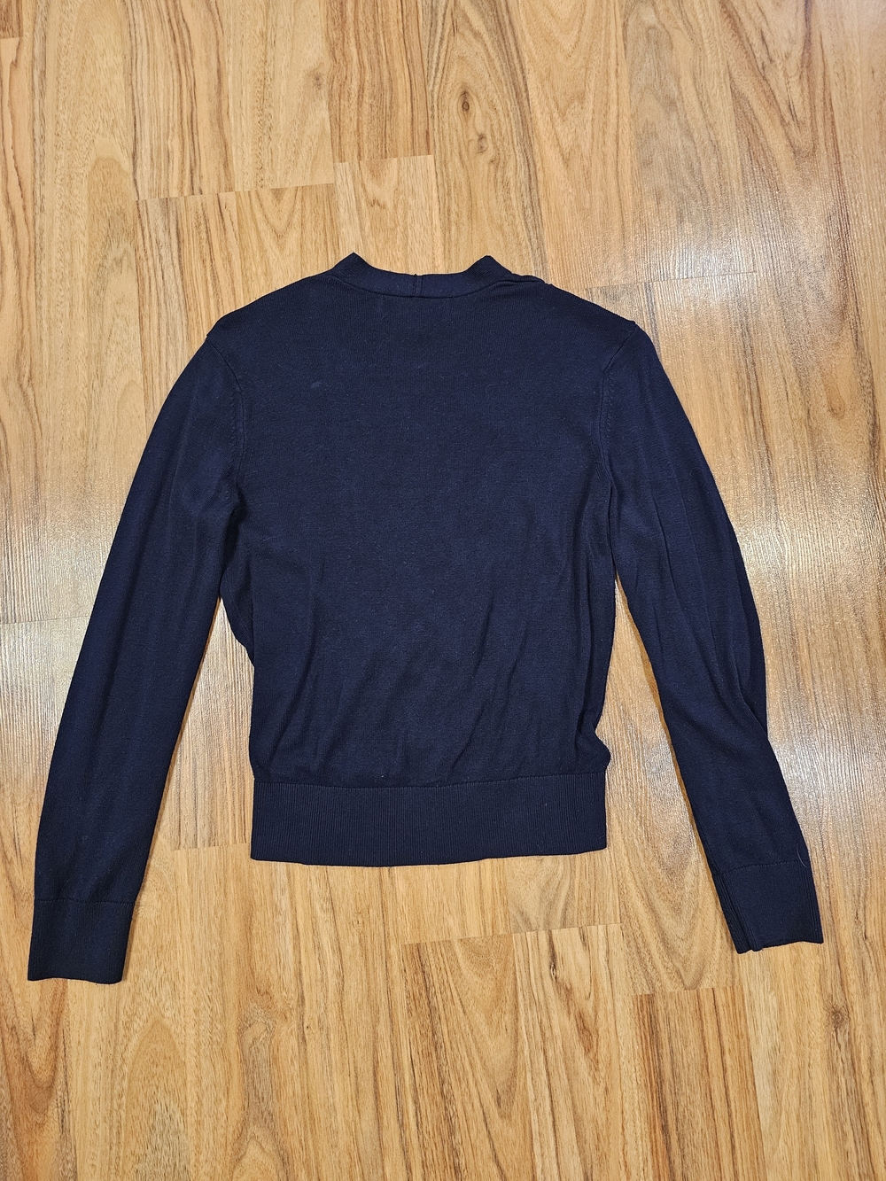 Banana Republic Navy Rayon Wrap Style Sweater Women's Small - Picture 13 of 15